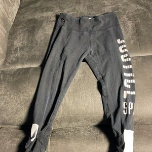 Black and white justice sport leggings size 8 in girls